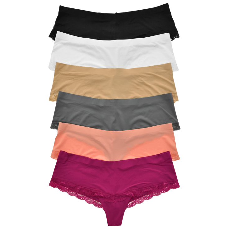 Morningsave Pack Angelina Laser Cut No Show Cheeky Bikini Panties