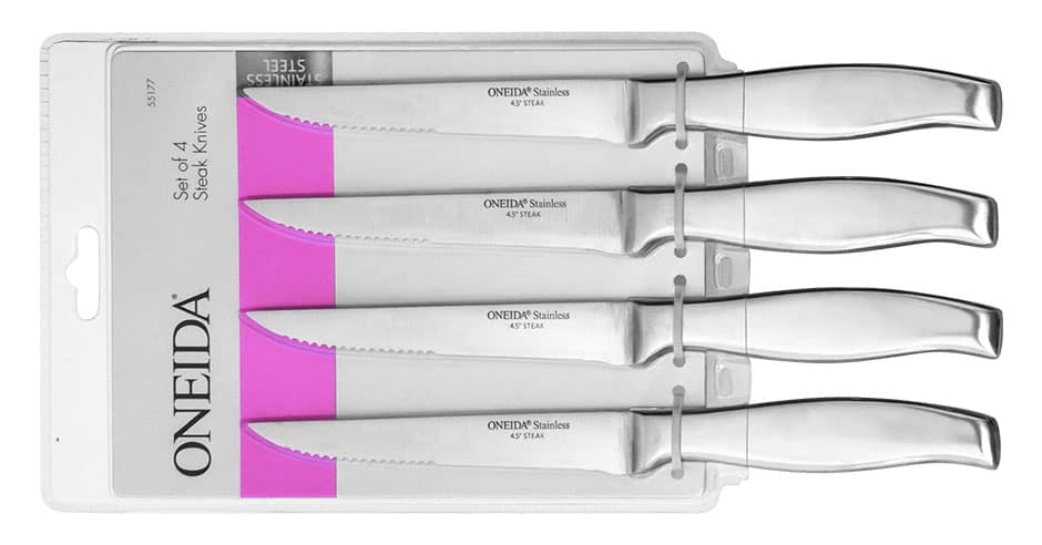 Oneida Performance 4 Piece Stainless Steel Steak Knives