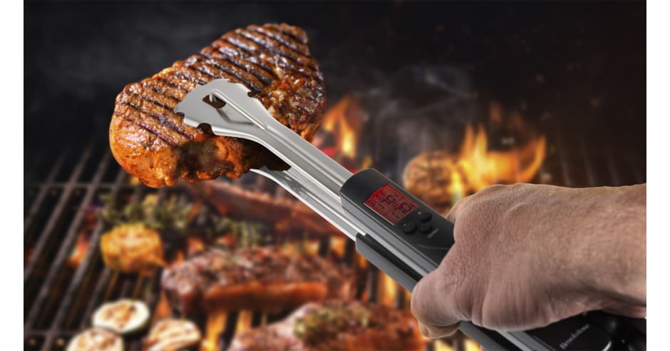 MorningSave Brookstone Digital Thermometer Grilling Tongs