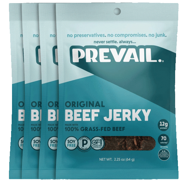 SideDeal 4Pack Prevail 100 GrassFed Beef Jerky (2.25 oz)