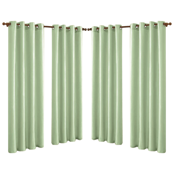 MIRA GREEN & CREAM セット MorningSave: J&V Textiles Mira Set of 4 Faux Silk Grommet Panel