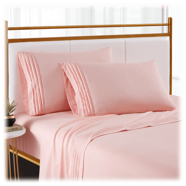 MorningSave Spirit Linen Home Pleated Sheet Set