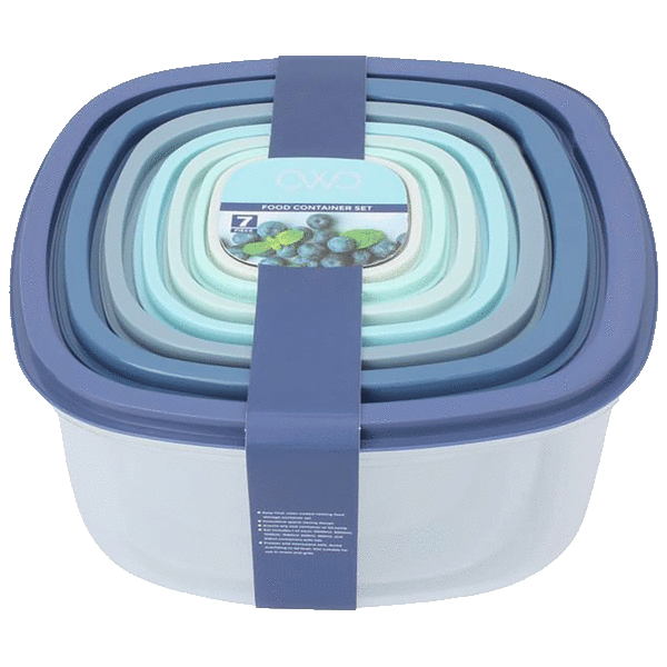 MorningSave Cook With Color 14 Piece Square Food Storage Set