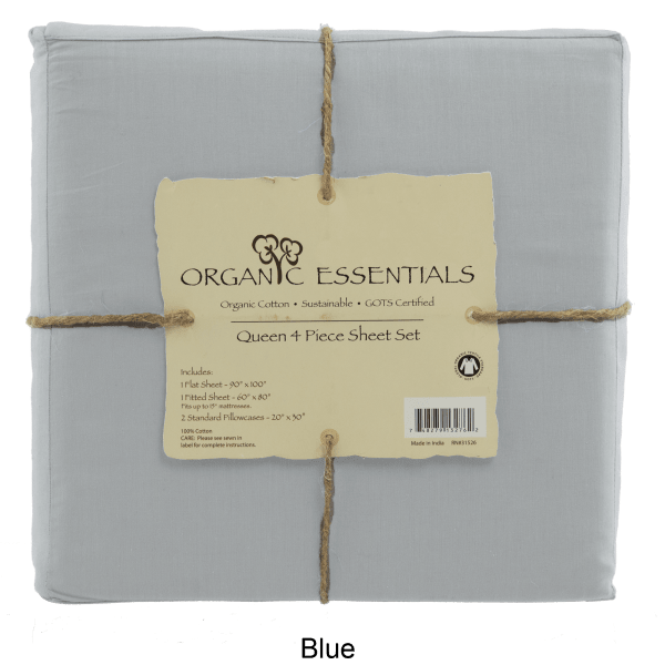 MorningSave Certified Organic 100 Cotton Sheet Set (Queen)