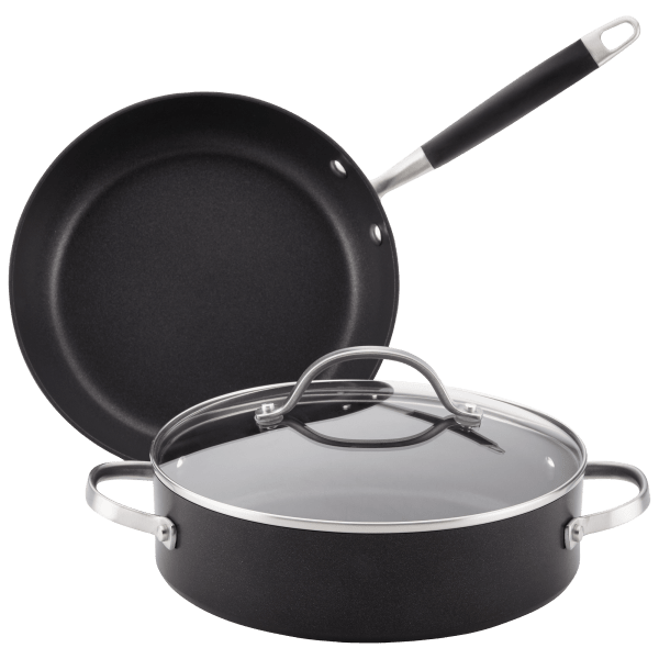 Meh Anolon 3Quart Covered Sauté and 9.5Inch French Skillet