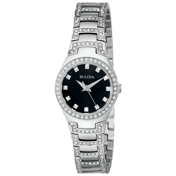 Bulova Swarovski Crystal Stainless Steel Ladies Watch 96L170