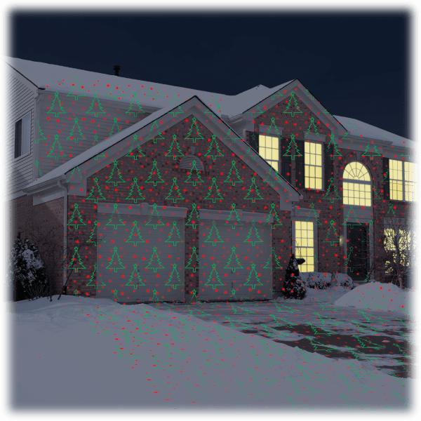 MorningSave Night Stars Holiday Moving 6 Pattern Red & Green Laser