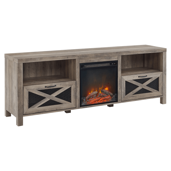 Morningsave Walker Edison Abilene 70 Rustic Farmhouse Fireplace Tv Stand 4171