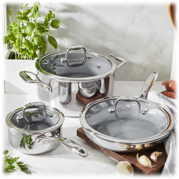 MorningSave ZWILLING Titanium 6Piece CeraForce Cookware Set