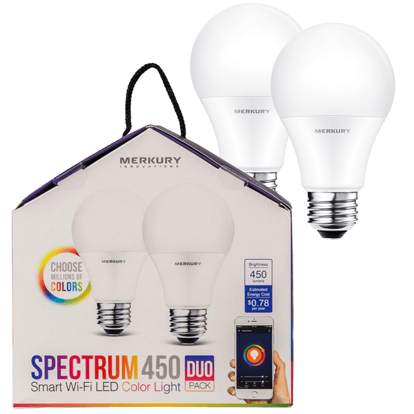 MorningSave 2Pack Merkury Innovation WiFi LED Smart Bulbs