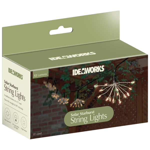 MorningSave 4Pack Ideaworks SolarPowered Starburst String Lights