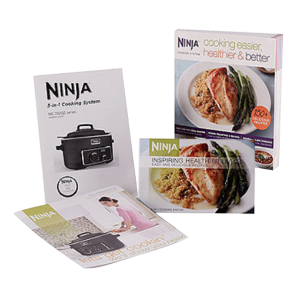 Ninja 3-in-1 Cooking System--Deluxe Package--Plus 365 Slow Cooker Suppers  Cookbook
