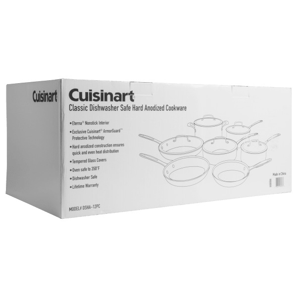SideDeal Cuisinart® Anodized DishwasherSafe 12Pc Cookware Set