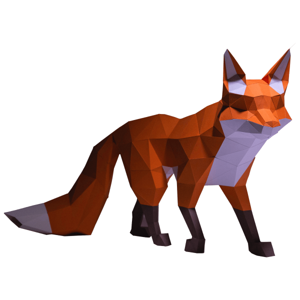 MorningSave Papercraft World Walking Fox Model