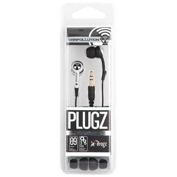 SideDeal 2 Pack iFrogz EarPollution Plugz with Mic in White