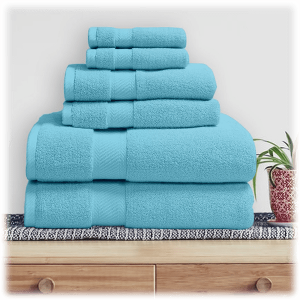MorningSave Luxury Home 100 Organic Cotton 6Piece Bath Towel Set