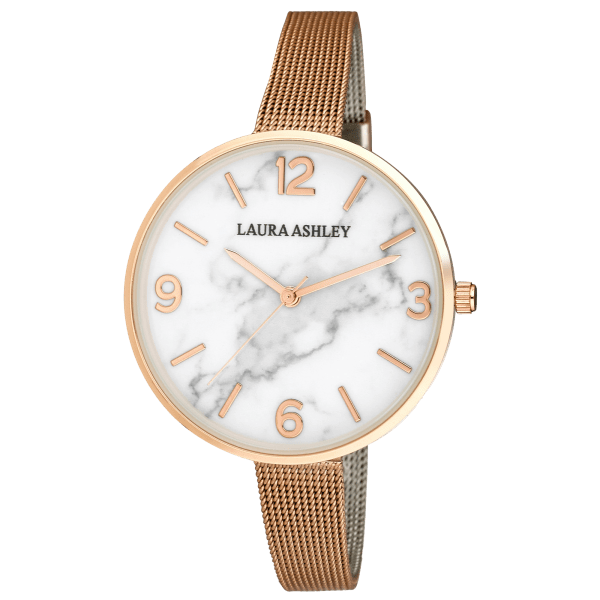 Laura ashley split mesh 2024 band sunray dial watch