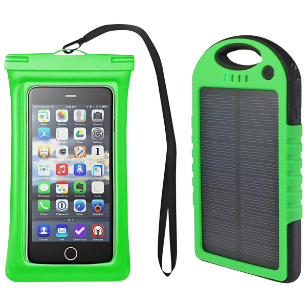 MorningSave Ciana Waterproof Phone Case with 5000 MAH Solar Charger