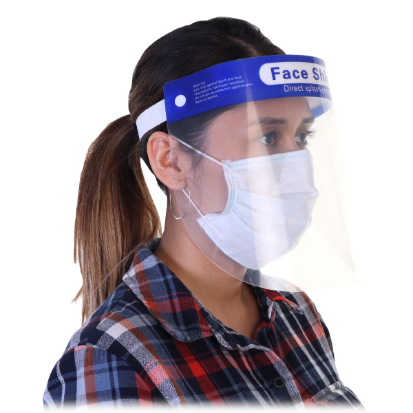 MorningSave 10Pack Reusable Face Shields with Foam Forehead Band and Elastic Strap