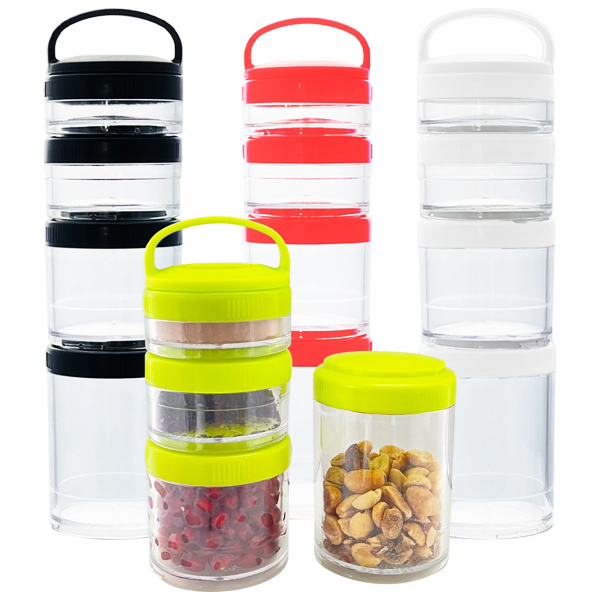 SideDeal: 2-Pack: Ztech Go-Snack Stackable Food Containers