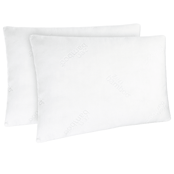 MorningSave 2Pack Zen Bamboo Plush Gel Fiber Pillows