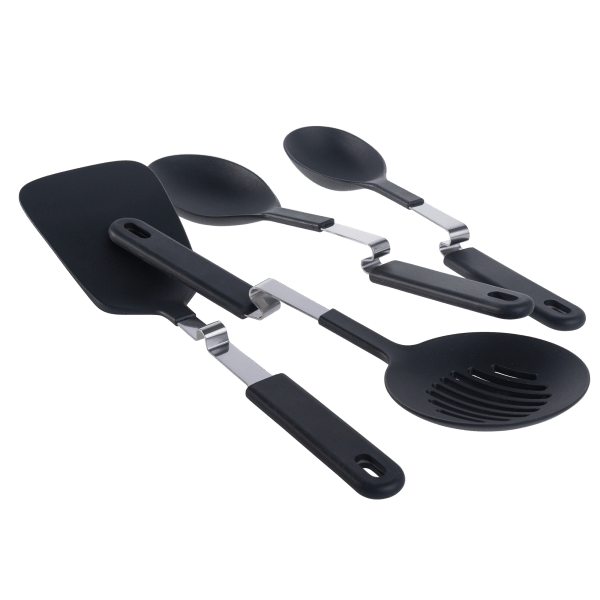 Set of 4 Silicone No Mess Cooking Utensils by Lori Greiner 