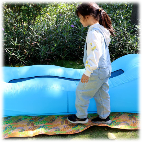 Black Inflatable Sofa Bed 5-in-1 Lounge Chair Couch Camping Pump Not Included