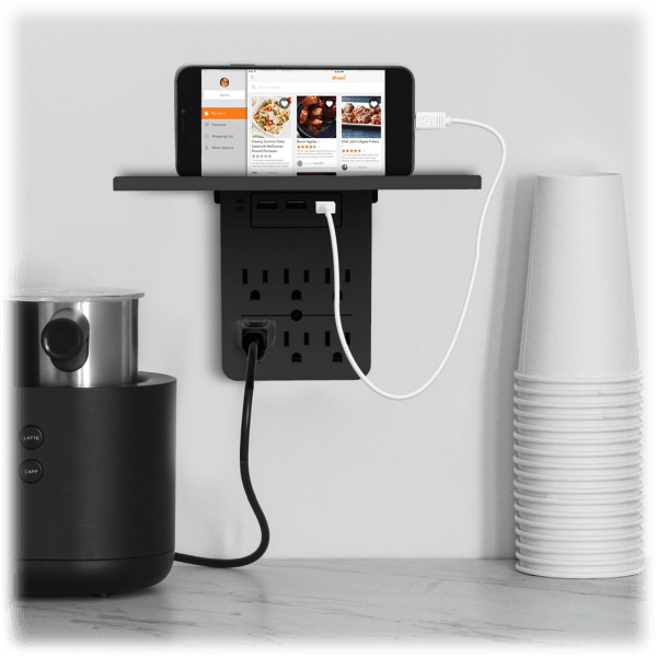 Morningsave Aduro Surge Shelf Multi Charging Station With Outlets Usb Ports