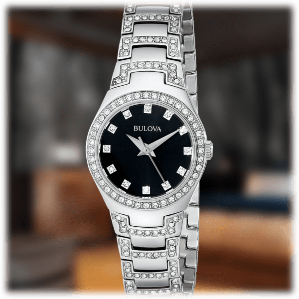 SideDeal: Bulova Swarovski Crystal Stainless Steel Ladies Watch 96L170