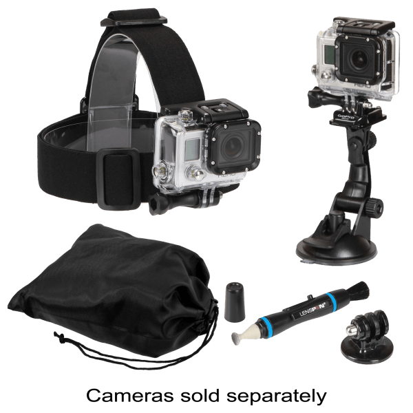 MorningSave Sunpak 5 Piece Accessory Kit for GoPro & Compatible Action Cameras