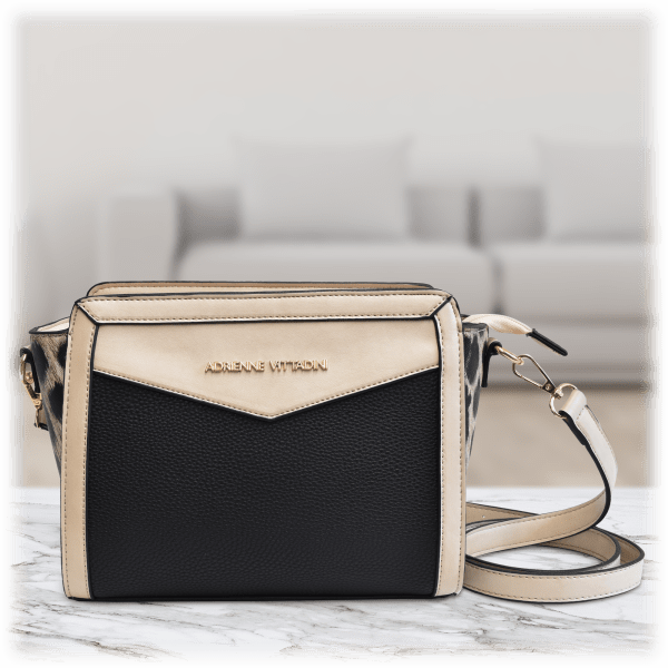 MorningSave Adrienne Vittadini Leopard Trim Cross Body with Shoulder Strap