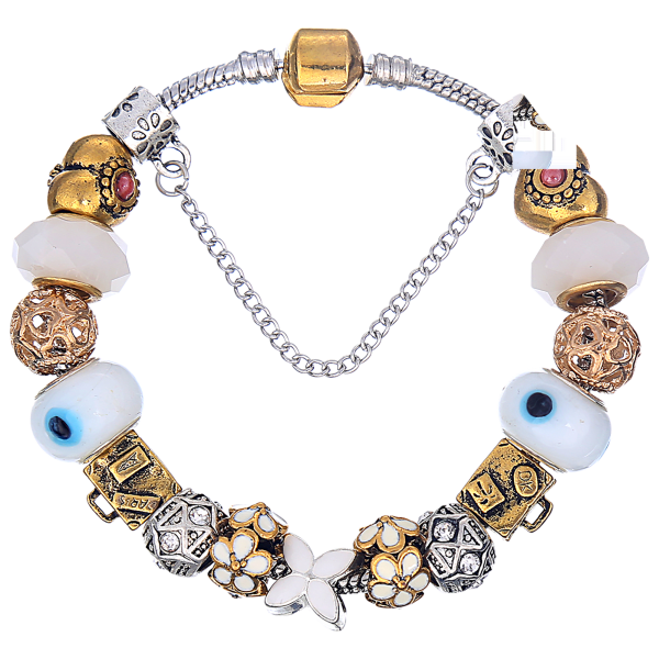 MorningSave Tamborat Murano Glass Charms Bracelets