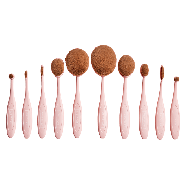 Vanity Blend Party 10 Piece Oval Makeup Brush Set