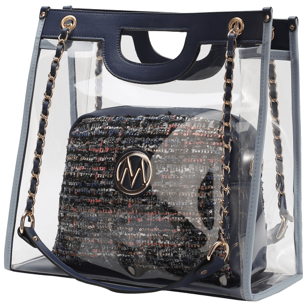 MorningSave MKF Collection Juju 2Piece Clear Tote and Crossbody Bag