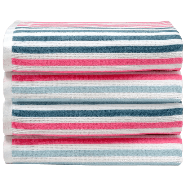 Sidedeal 4 Pack Dan River Cabana Stripe Beach Towel Set