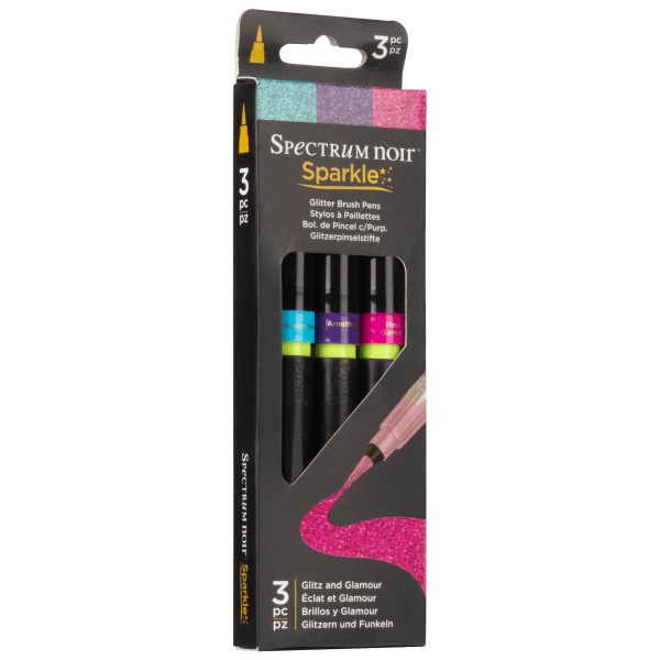 MorningSave: 9 Pack Spectrum Noir Sparkle Glitter Brush Pens (Your Choice)