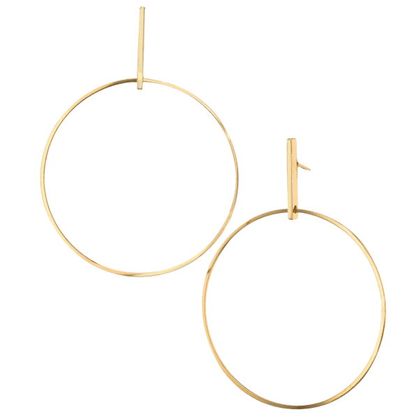 Morningsave Savvy Cie K Gold Or White Gold Plated Large Drop Hoop