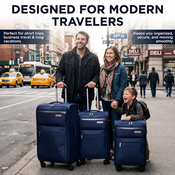 MorningSave: IZOD River 3-Piece Expandable Soft Sided Luggage Set