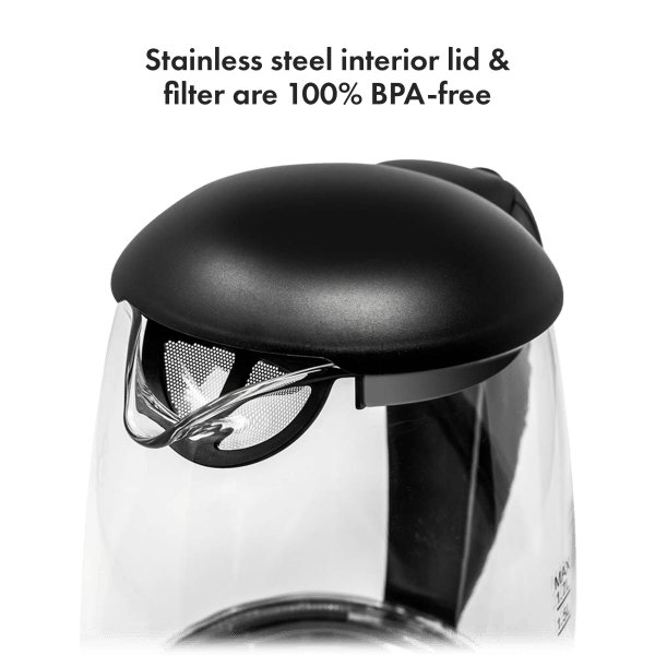 SideDeal Mealthy 1.7L Electric Glass & Stainless Steel Kettle