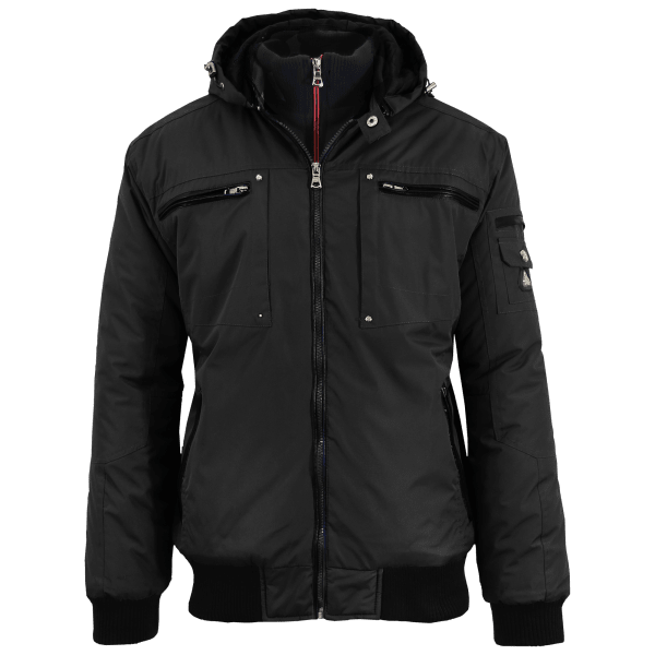MorningSave Men's Heavyweight Tech Jacket with Detachable Hood
