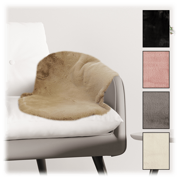 MorningSave LUXE Fur Faux Rabbit Fur Sheepskin Rug/Throw (2' x 3')