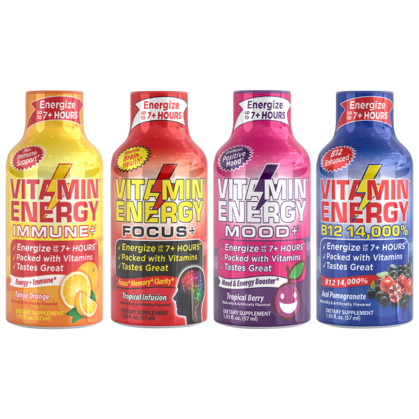 48Pack Vitamin Energy Single Serving Energy Shots (Your Choice)