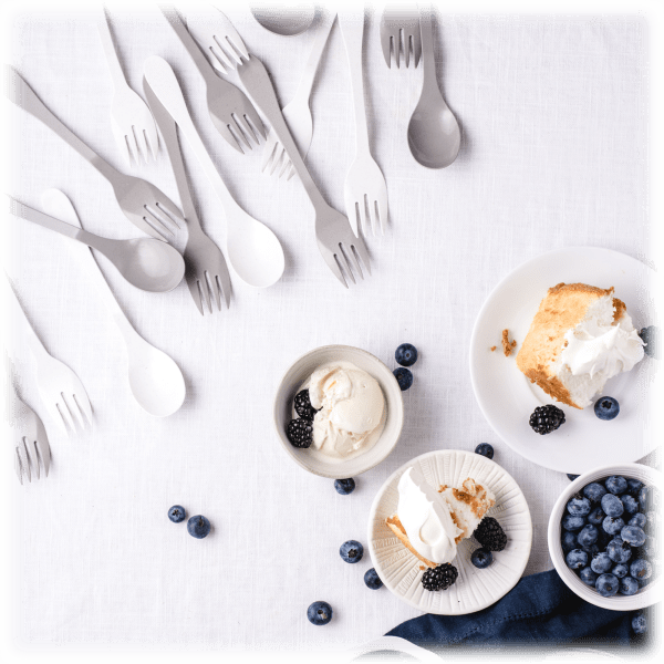 Meh Knork Eco Plant Based Reusable Bamboo 24Piece Flatware Set