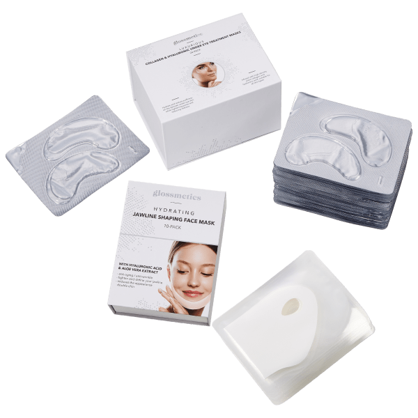 MorningSave Glossmetics Hyaluronic Acid UnderEye & Jawline Treatment Mask Set
