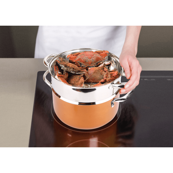 Copper Luxury 10Piece Copper Cookware Set