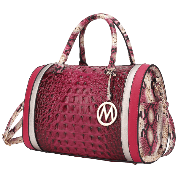 MKF Collection Becket Faux Crocodile-Embossed Vegan Leather