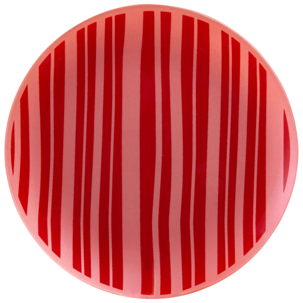 MorningSave TempTations 4Piece Striped Glass Dessert Plates (8")