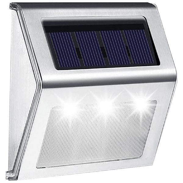 SideDeal 8 Pack Hakol Stainless Steel Outdoor Solar Lights Cool White