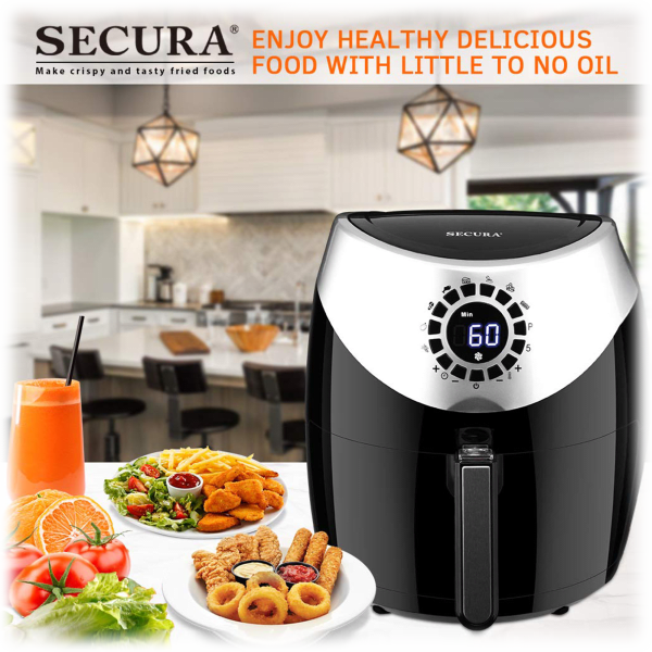 MorningSave Secura Digital 5.3Qt XL 1700W Air Fryer