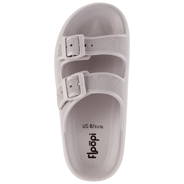 Floopi Women's Bella Yoga Mat Thong Flip Flop - Gray 10